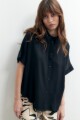 Camisa manga corta negro