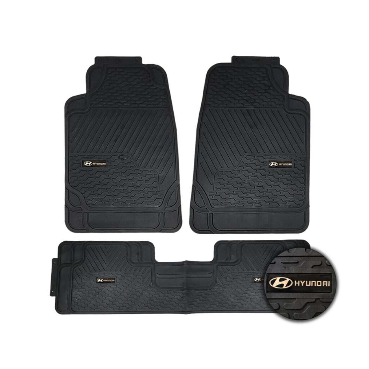 Alfombra New York Logo Hyundai - Set De Tres Piezas 