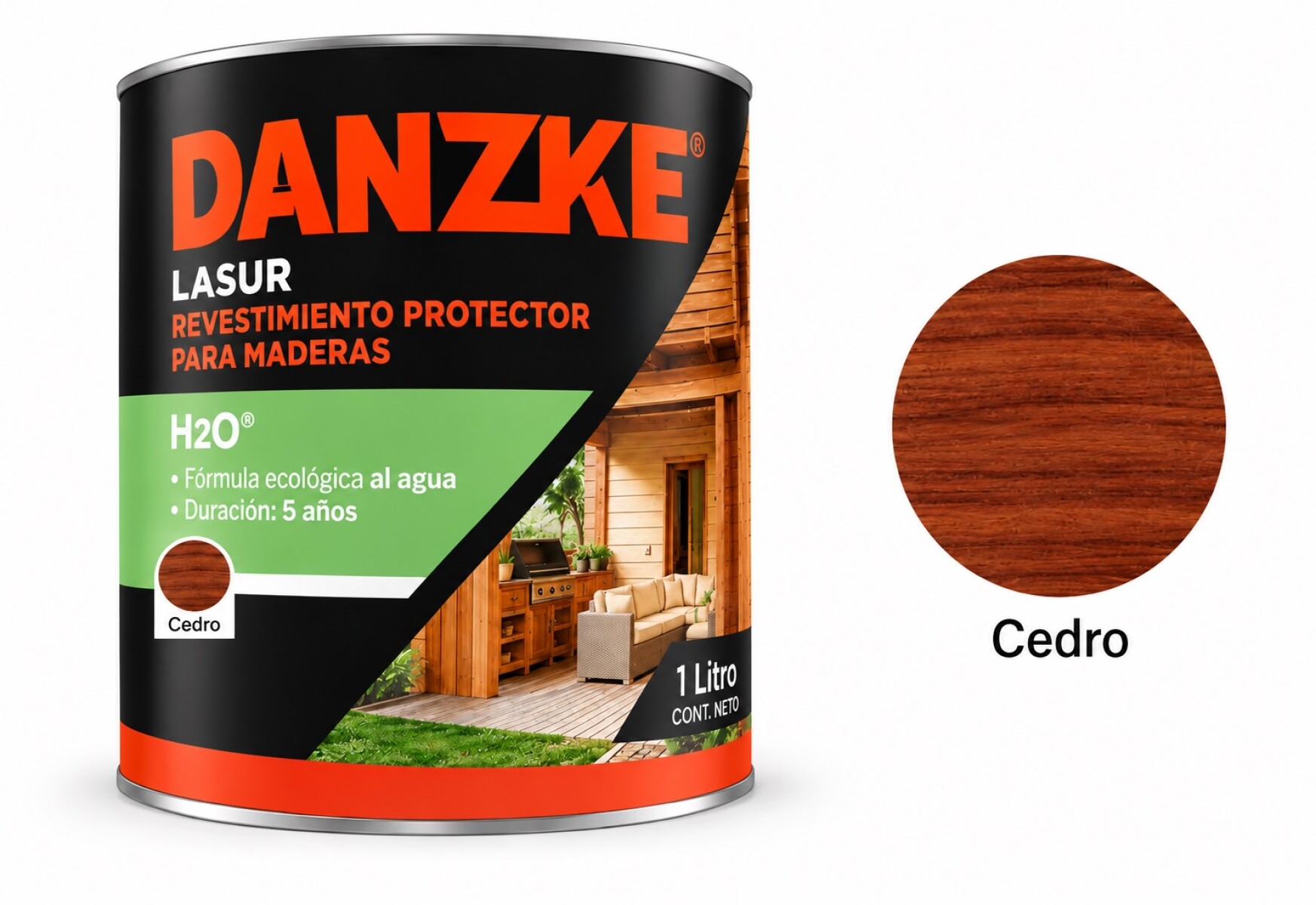 Danzke H2O Satinado 1l - Cedro 
