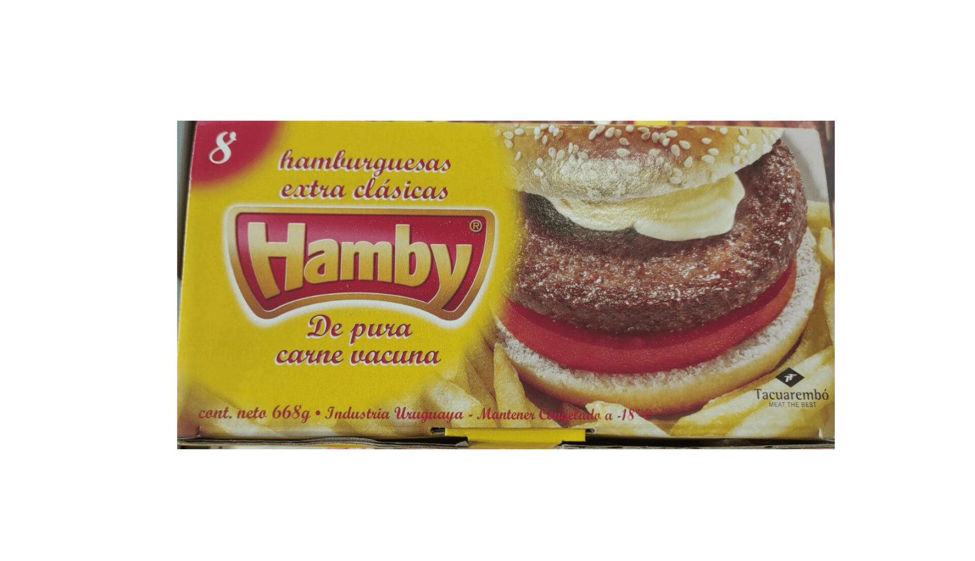 HAMBURGUESA HAMBY X8 2x1 llévate 2 estuches por $325 (16 hamburguesas) 