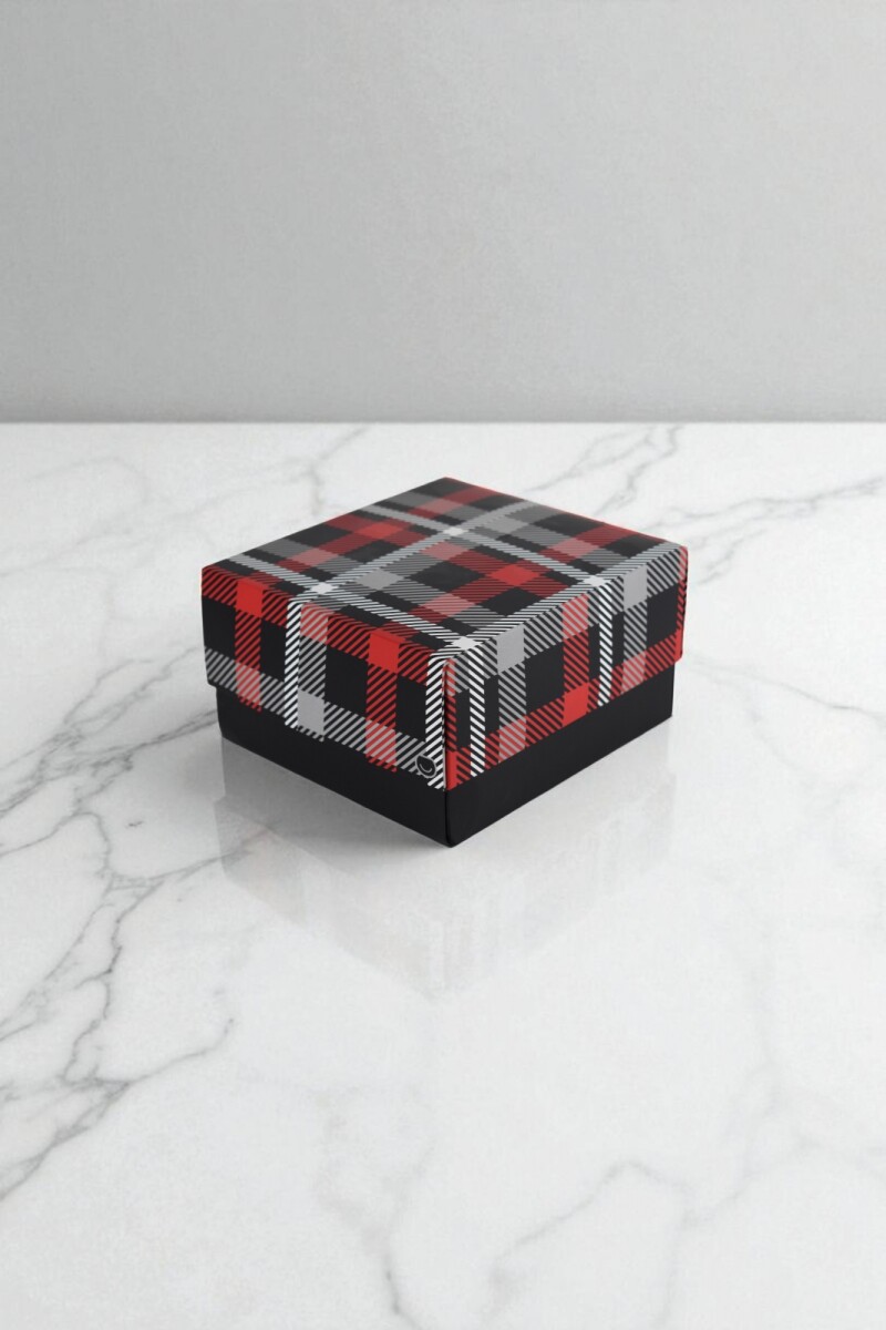 Caja laminada - Caja Escocesa - 15x16x9 cm 