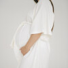 Bata Maternal Aurora Algodón – Embarazo y Lactancia Crema