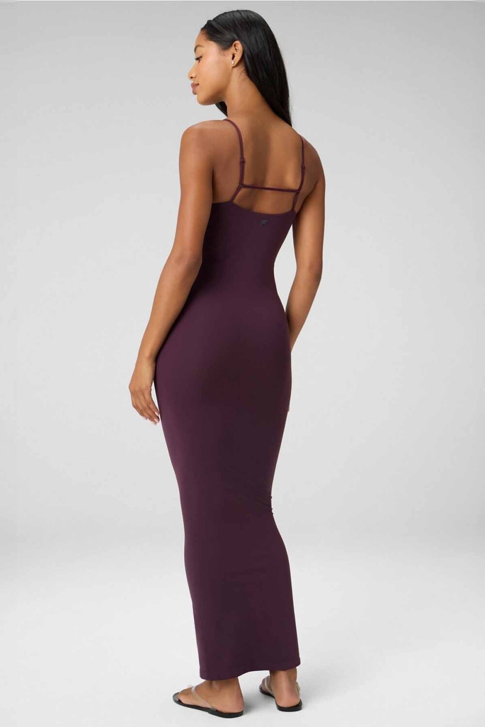 Vestido Strappy Seamless Maxi Dress Mujer Oxblood