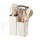 Set Cocina Menage 19Pz Utensillos Cuchillos Tabla c/Soporte Beige