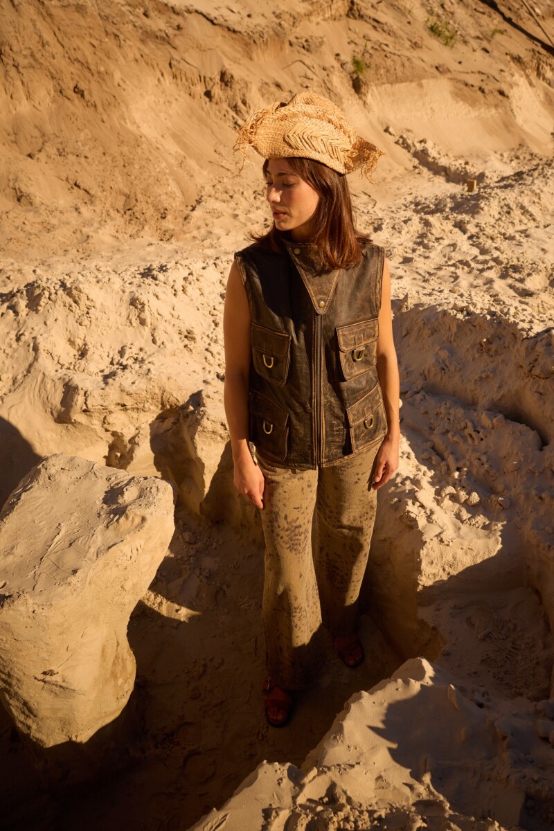 Triangle Vest Negro Vintage