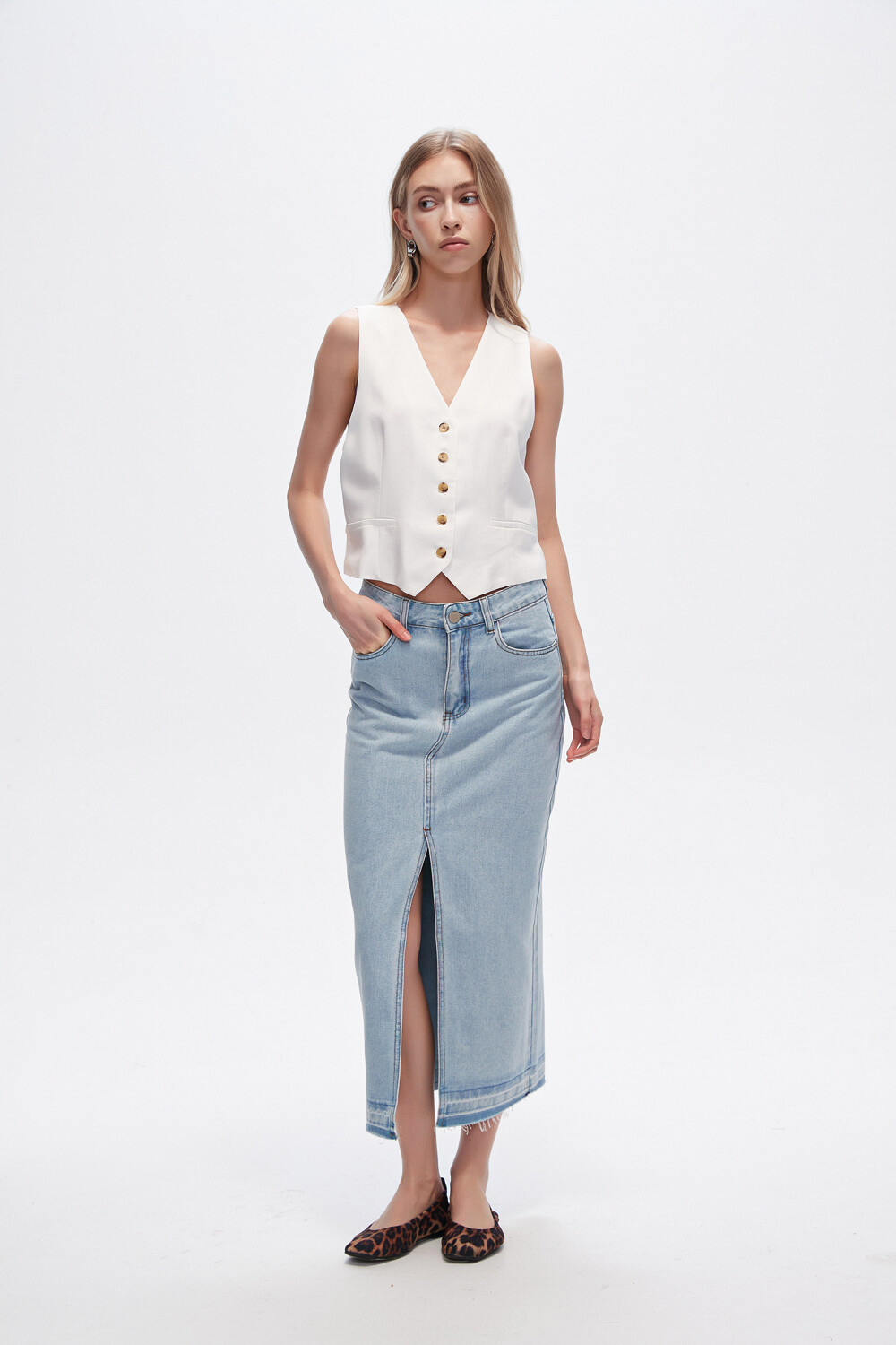 Chaleco Nayara Marfil / Off White