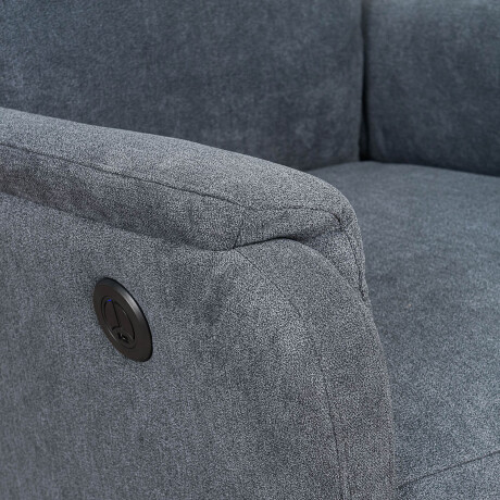 SOFÁ RECLINABLE ELÉTRICO 1 CUERPO TELA GRIS HOMERO