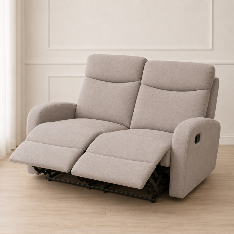 Reclinable fine de 2 cuerpos gris Reclinable fine de 2 cuerpos gris