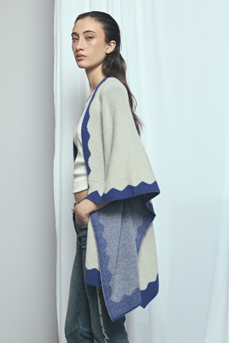 Poncho wavy PREVENTA azul