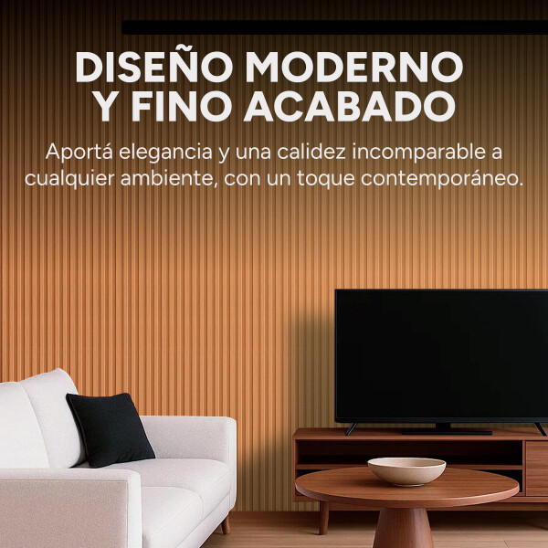 Revestimiento Wpc Simil Madera Wall Panel Lambrin 2.90x16.7 Marrón Madera 3
