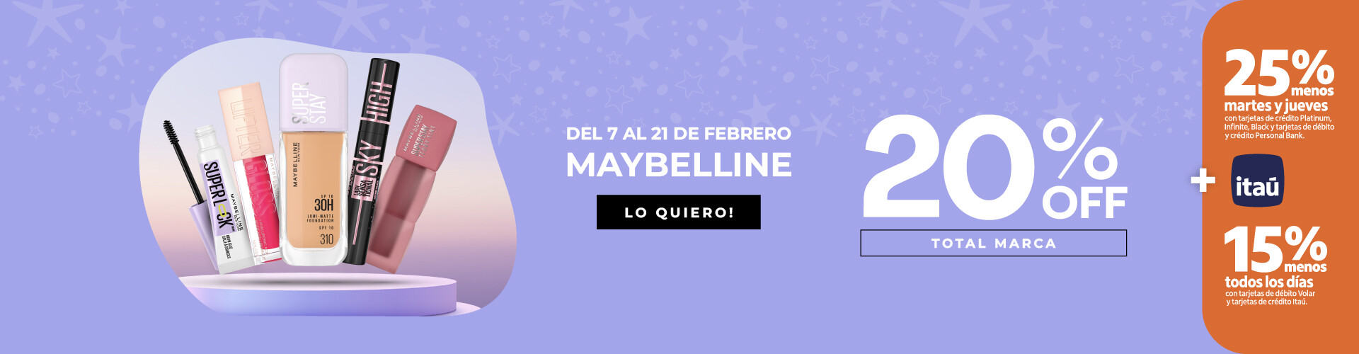 Maybelline 20%