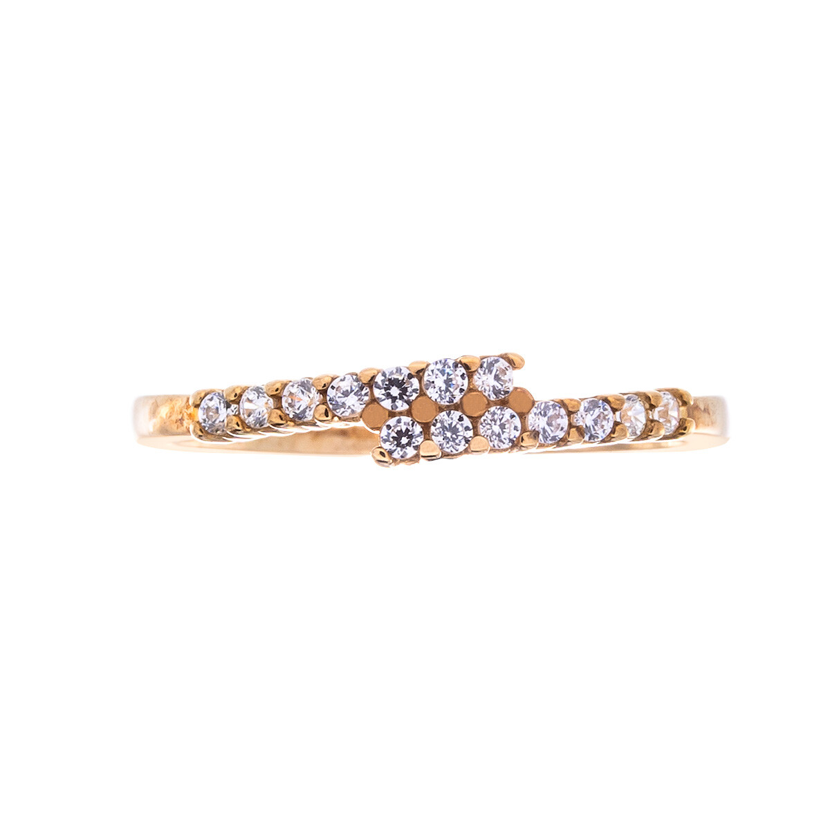 Anillo de oro 9 ktes con circonias 