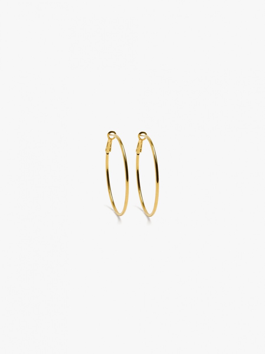 Aros Finos - Acero Inoxidable - dorado 