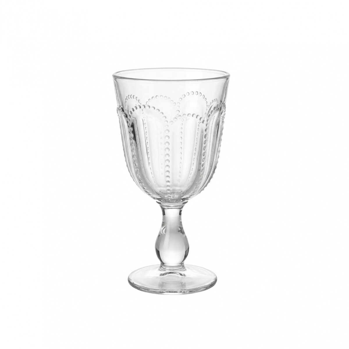 COPA VIDRIO TRANSP C/RELIEVE 9.5X17CM 