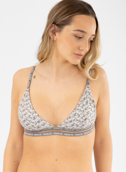 Soutien triangulo snoopy full Gris melange