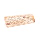 Teclado + mouse inalámbrico love beige