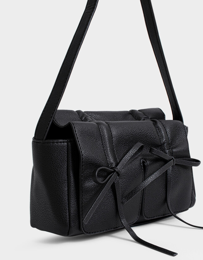Bandoleras Tendencia Bandolera Baguette Lazos - Negro