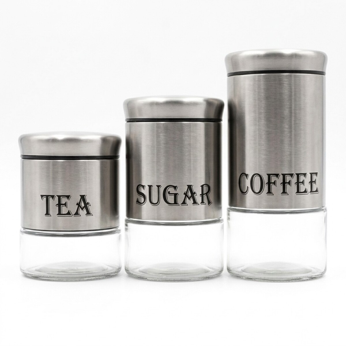 SET FRASCO VIDRIO/METAL 3PZAS 