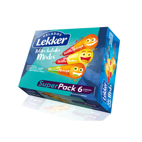 PACK x12 PALITO AGUA LEKKER 50 CC (FRU/NAR x4 + MAN/NAR x4 + ANA/FRU x4) Pack X12 Palito Agua Lekker 50 Cc (fru/nar X4 + Man/nar X4 + Ana/fru X4)