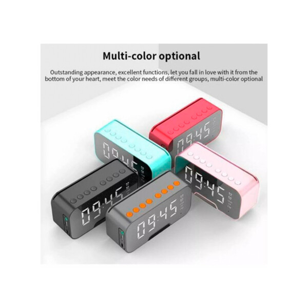 Reloj Despertador Kimiso K10 Parlante Bluetooth Temperatura Variante Color Celeste