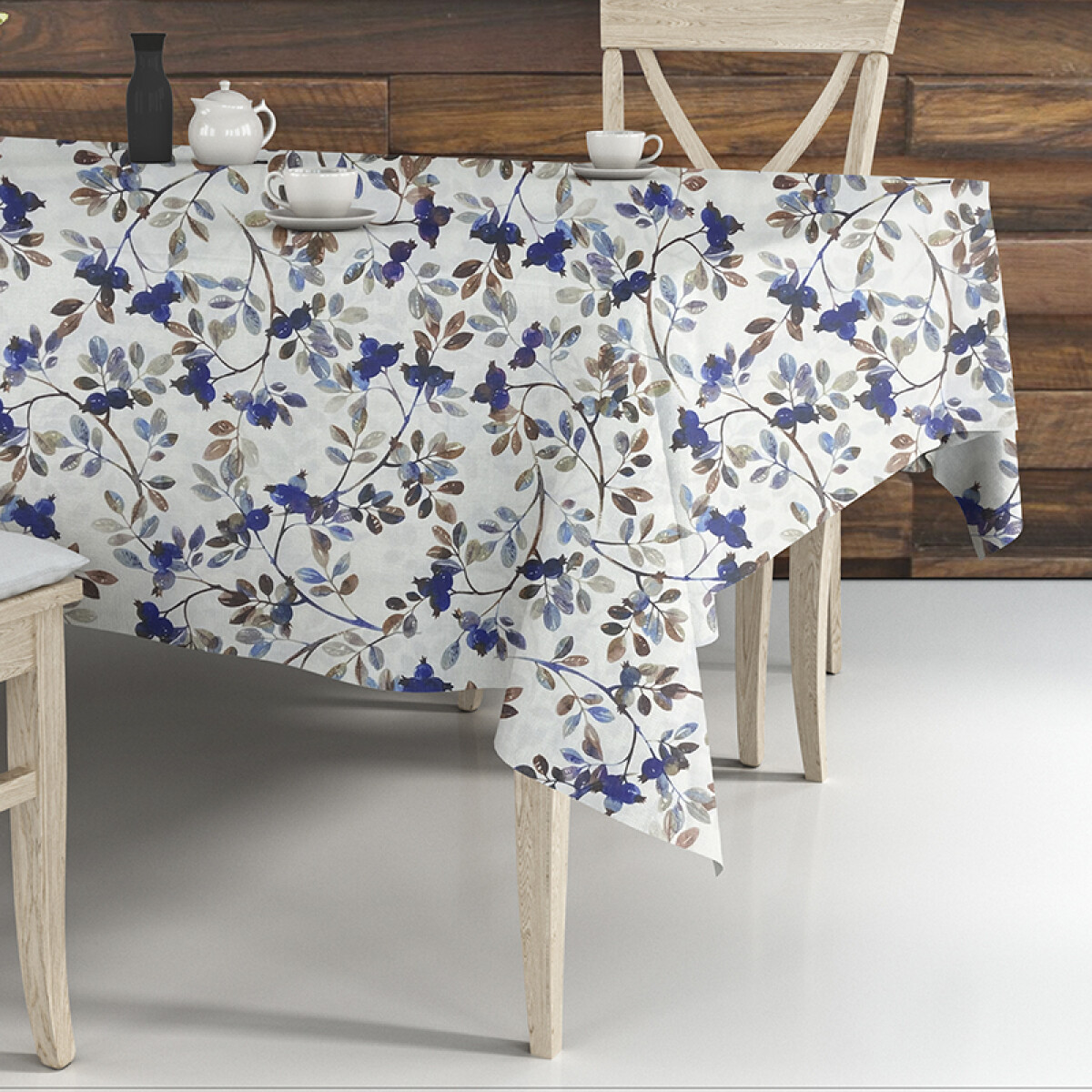 Mantel Waterproof Home Class 140 x 210 cm - 2395 FLOR AZUL 