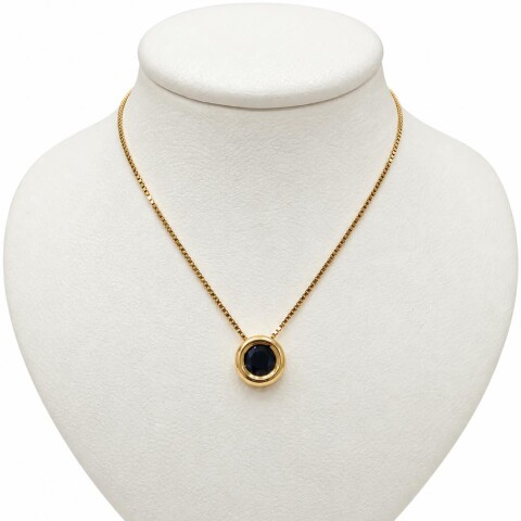 Conjunto punto de luz con Zafiro azul en Oro 9kt Conjunto punto de luz con Zafiro azul en Oro 9kt