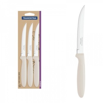 Cuchillos para asado Ipanema gris x3 | Tramontina 23360/366 Cuchillos para asado Ipanema gris x3 | Tramontina 23360/366