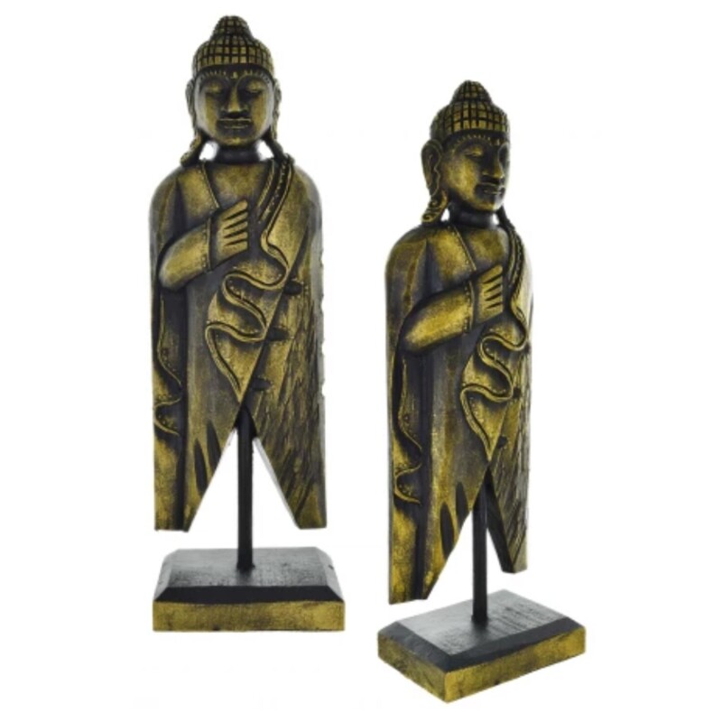 Buda de madera tipo Bali 45cm con base Buda de madera tipo Bali 45cm con base