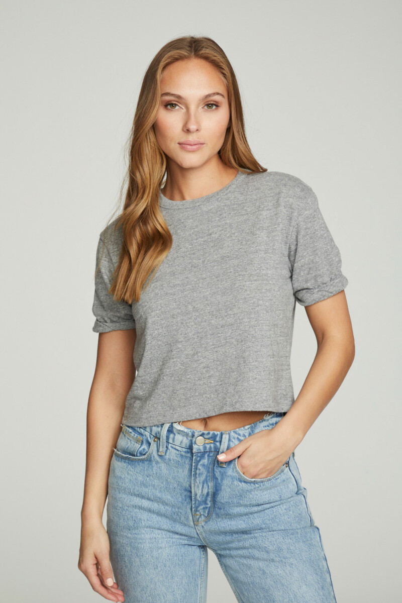 CROPPED CREW NECK SS TEE 