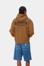 Hooded Onyx Script Sweat Marron