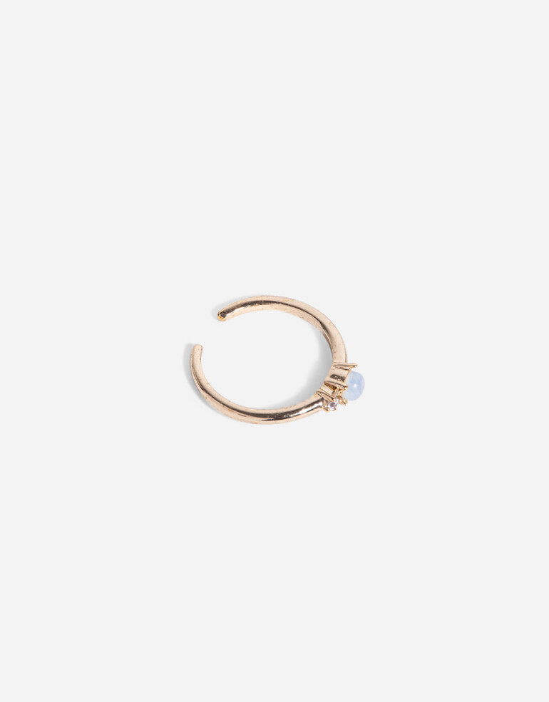 Anillos Chicos Strass Anillo Con Cubic Zirconia - Dorado