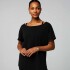 Polo Oversized Tee Mujer Black