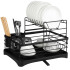 Escurridor Seca Platos Vajilla 2 Niveles Con Bandeja Drenaje Agua Cocina Imback Color Negro Escurridor Seca Platos Vajilla 2 Niveles Con Bandeja Drenaje Agua Cocina Imback Color Negro