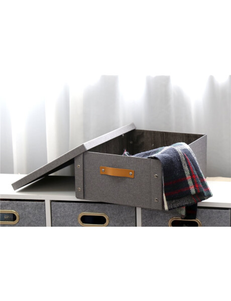 CAJA ORGANIZADOR C/ASA 33X40X17CM EXT TELA GRIS CAJA ORGANIZADOR C/ASA 33X40X17CM EXT TELA GRIS