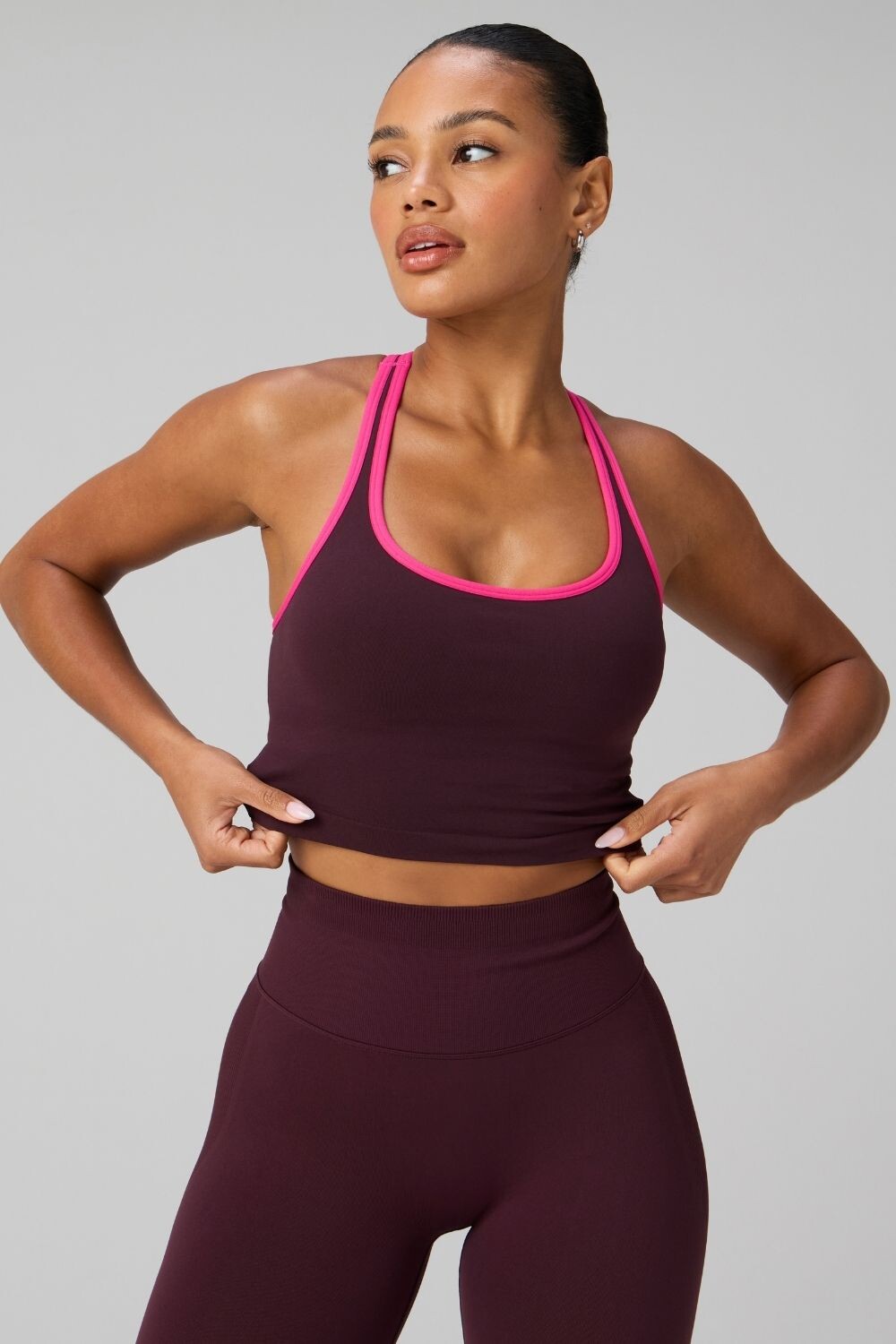 Bividi Seamless Built-In Bra Bividi Mujer Oxblood/Pink Crush