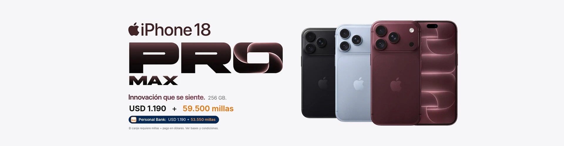 iPhone 18 Pro Max - Pre-compra (HomeSlider)