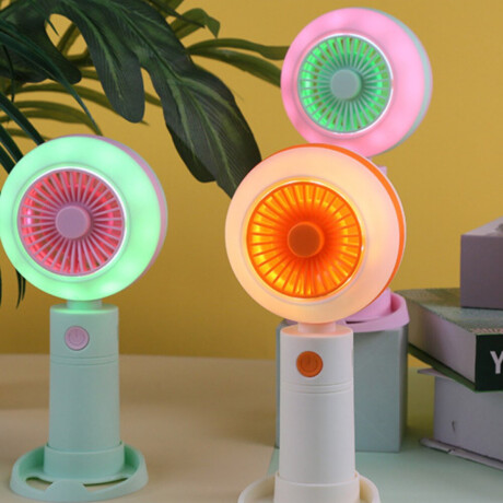 Mini ventilador portátil retro Rosado