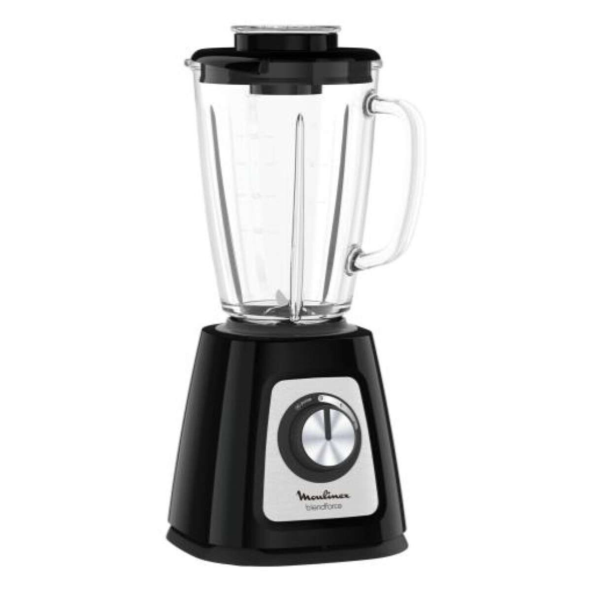 Licuadora Moulinex Blendforce Jarra Vidrio + Vaso 800W - Color Negro 