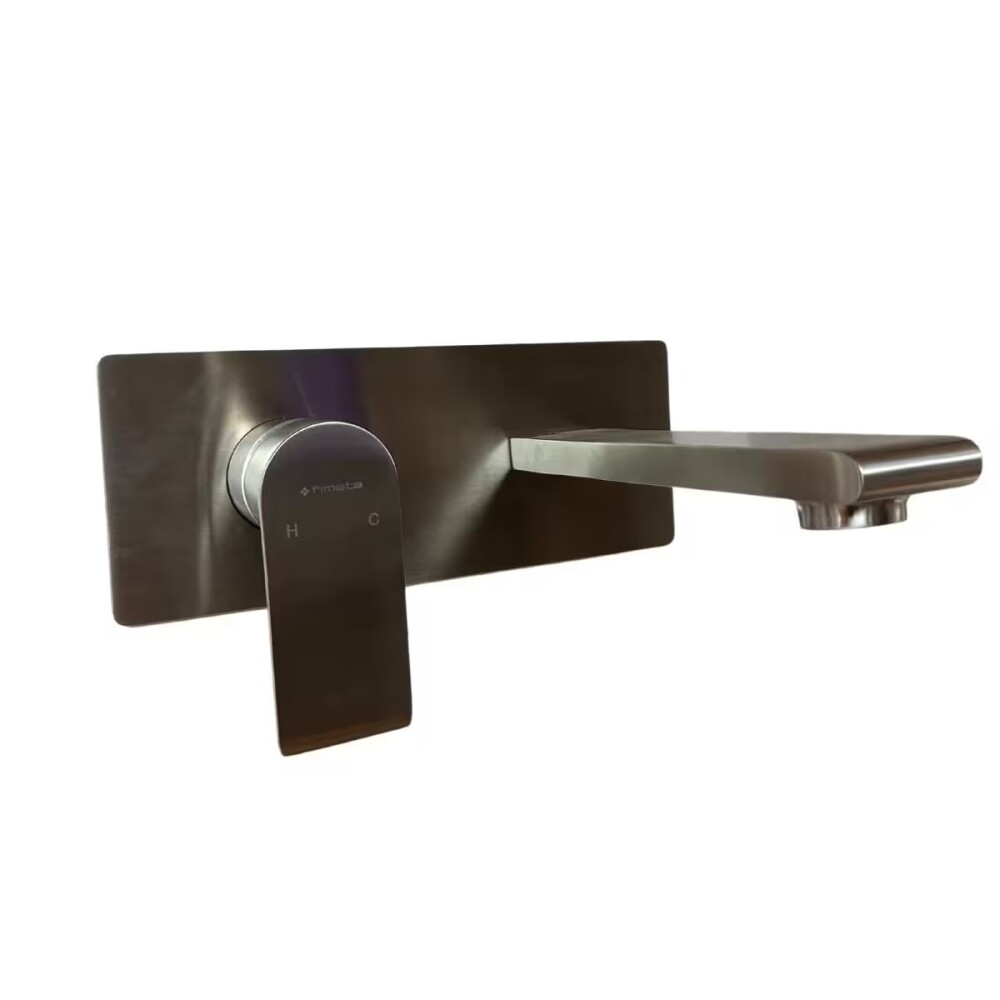 Grifería de lavatorio Monocomando de pared Loft Gris Satinado Grifería De Lavatorio Monocomando De Pared Loft Gris Satinado