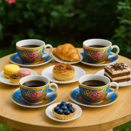 Juego de Té 4 Piezas Tala 250 ml Loza Juego de Té 4 Piezas Tala 250 ml Loza