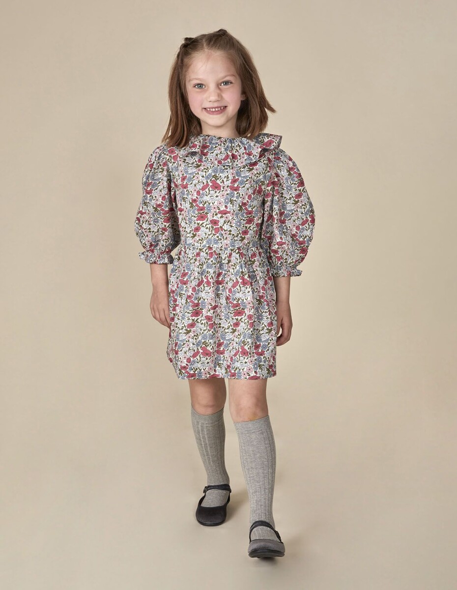 Vestido Estampado Liberty - Blanco Roto 