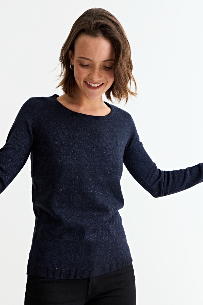 Sweater hilo metálico - Azul 