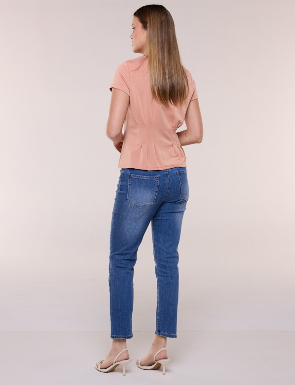 Remera Alforzas ANARANJADO