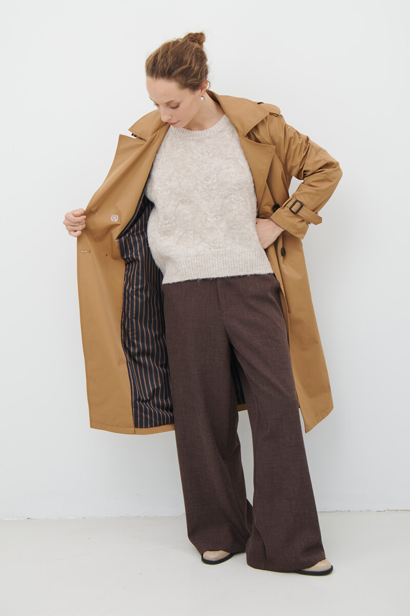 TRENCH CAPUCHA LARGA CAMEL