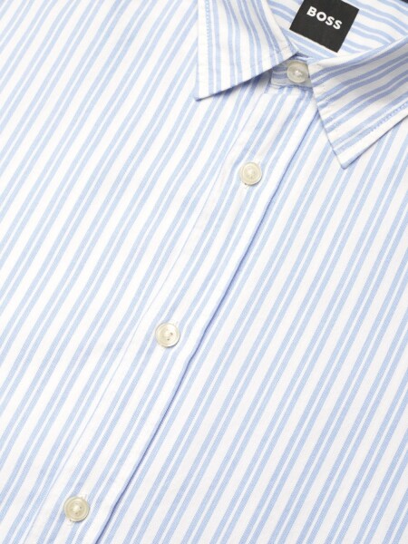 BOSS -Camisa de algodón manga larga, slim fit , S-ROAN-KENT 0