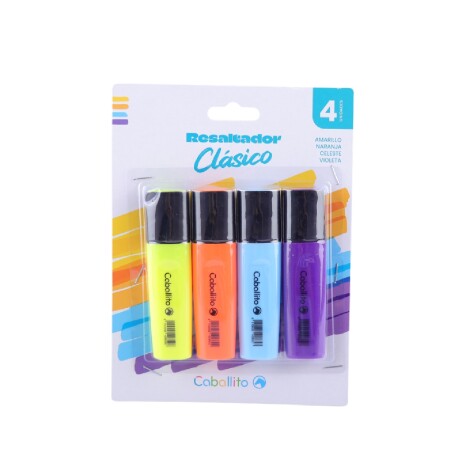 RESALTADOR CABALLITO 4 COLORES CLÁSICOS 001