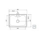 PILETA DE COCINA ACERO INOXIDABLE 48.5X68.5CM SIMPLE SIN ACCESORIOS MODELO MORGANA TRAMONTINA 000