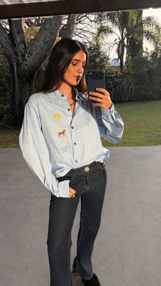 Charrúa Shirt Cotton - Celeste 