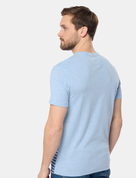 REMERA RAYADA Celeste