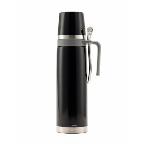 Termo Comet tapa mate Capri 1 Lt + bombilla Negro Metal